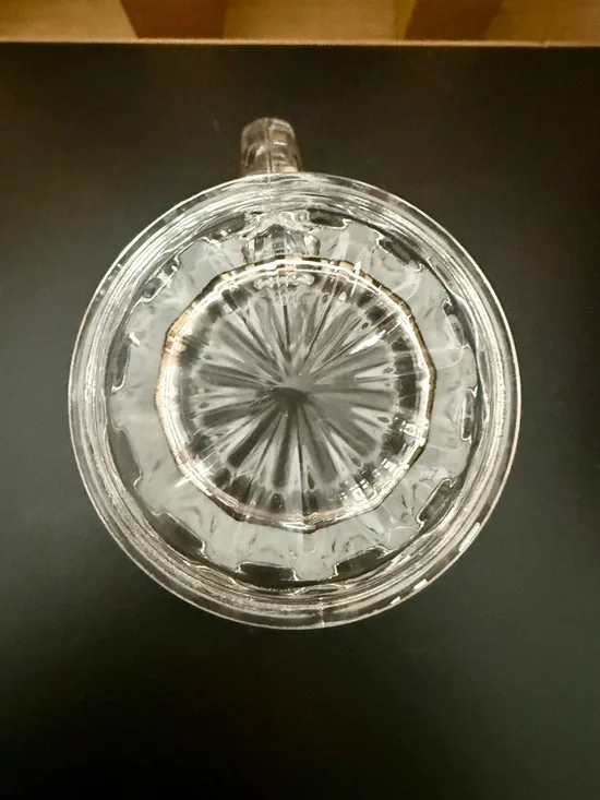 Vintage Crystal Clear Industries Athens Mug - Frosted Acanthus Leaf - Japan - Picture 4 of 5